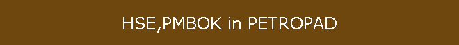 HSE,PMBOK in PETROPAD